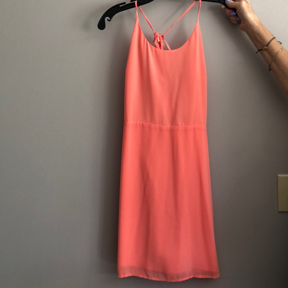 Naked zebra coral dress